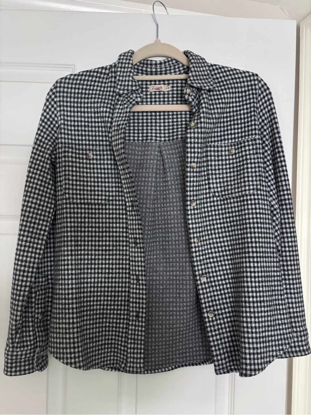 Faherty Legend Sweater Shirt - Black & White Houndstooth